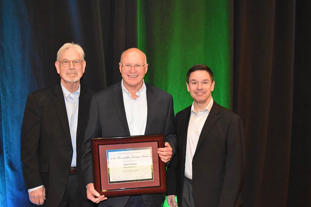 Dave Schuler receives Crop Insurance Friend of the Industry Award